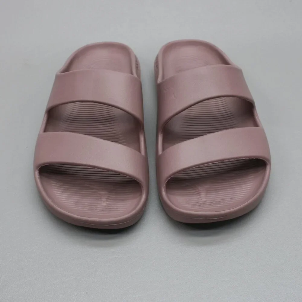 Bombas Ladies 8 Friday Slides Dusty Rose Pink Sandals Slip-on Mules 2-strap Shoe - Picture 5 of 12